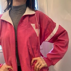 West side connection womens pink all weather jacket zip front size L